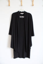 Evan-Picone Black Beaded Dress & Cardigan Set | 8
