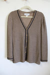 St John Collection By Marie Gray Knit Gold Beige Cardigan | 10