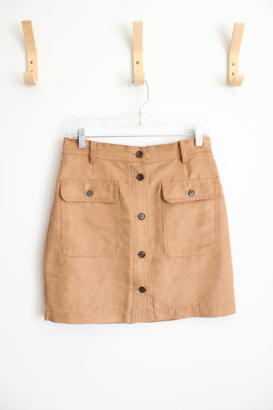 Banana Republic Tan Button Down Mini Skirt | 4