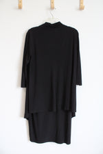 Evan-Picone Black Beaded Dress & Cardigan Set | 8
