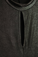 NEW Apricot Lane Gray Shimmer Cutout Top | L