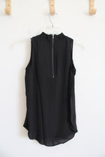 NEW LOFT Black Lightweight Mock Neck Tank | XXS Petite