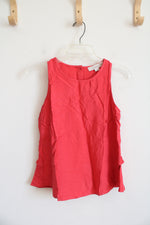 NEW LOFT Pink Button Down Tank Top | XXS Petite