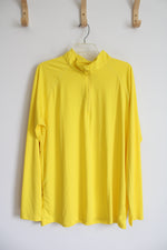 Yellow 1/4 Zip Athletic Sweatshirt | XL