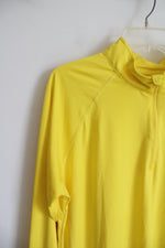 Yellow 1/4 Zip Athletic Sweatshirt | XL