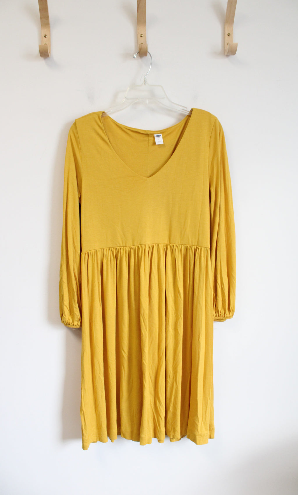 Old Navy Mustard Gold Long Sleeved Knit Dress | M