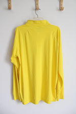 Yellow 1/4 Zip Athletic Sweatshirt | XL
