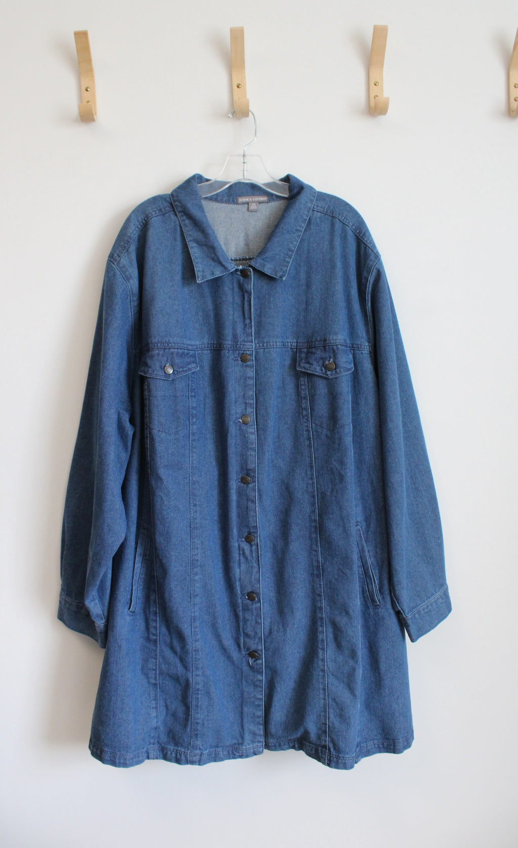 Jessica London Denim Button Down Dress | 36W