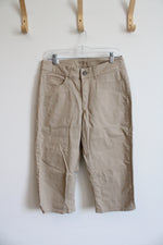 Lee's Tan Slender Stretch Capris | 10