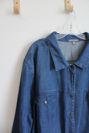 Jessica London Denim Button Down Dress | 36W