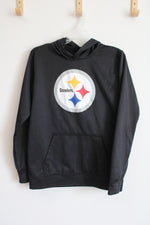 NFL Team Apparel Pittsburgh Steelers Black Hoodie | Youth L (14/16)