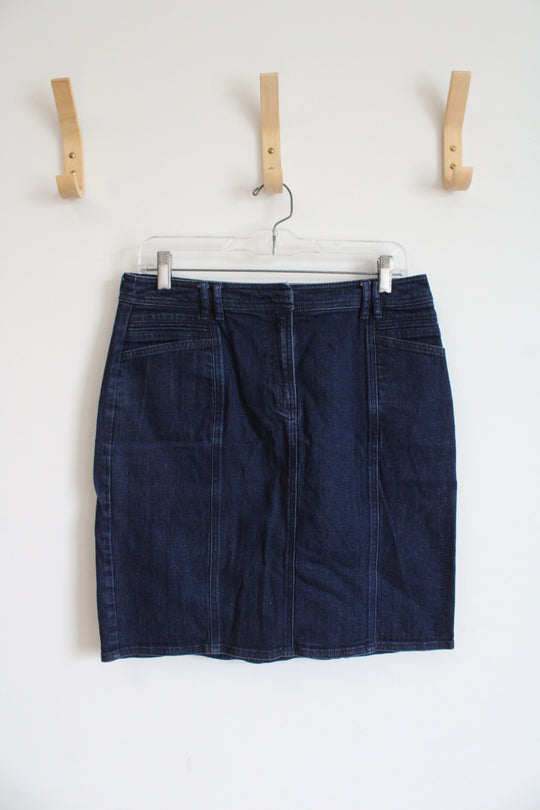 Jones New York Stretch Dark Wash Jean Skirt | 8