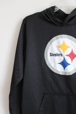 NFL Team Apparel Pittsburgh Steelers Black Hoodie | Youth L (14/16)