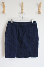 Jones New York Stretch Dark Wash Jean Skirt | 8