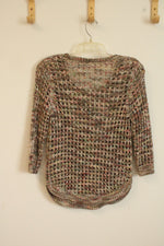 Westport Multicolor Crochet Top With Metallic Threading | S