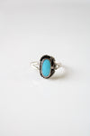 Turquoise Color Sterling Silver Locket Poison Ring | Size 8