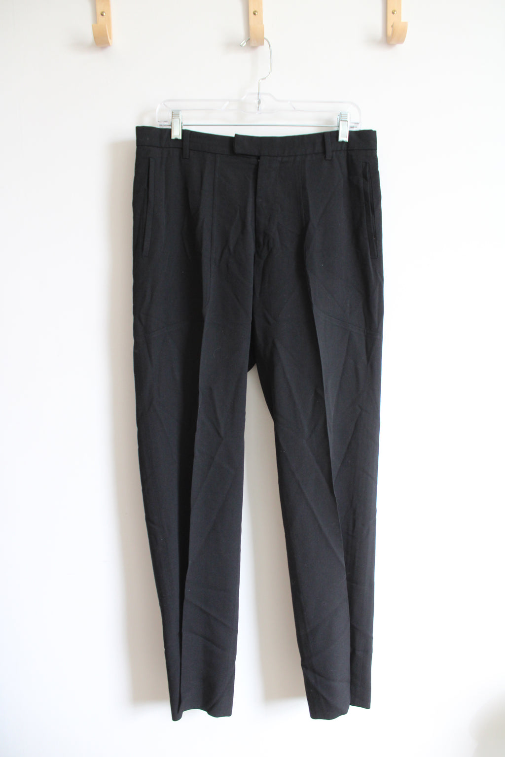 Versace Black Wool Trouser Pants | 46