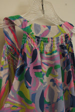Lilly Pulitzer Silk Pastel Multicolor Floral Tank with Gold Buttons | M