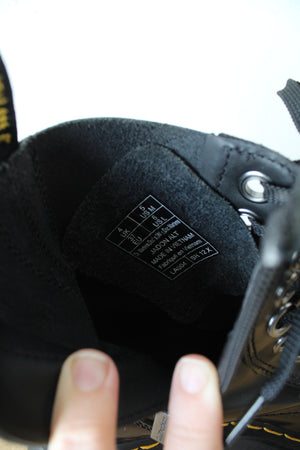 Dr. Martens Toe Guard Black Leather Platform Combat Boots | Size 6