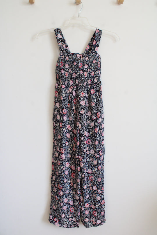 NEW LOFT Blue & Pink Floral Jumpsuit | XXS Petite