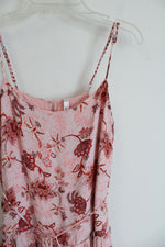 Indikah Pink Floral Ruffled Mini Dress | M
