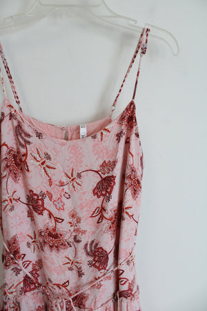 Indikah Pink Floral Ruffled Mini Dress | M