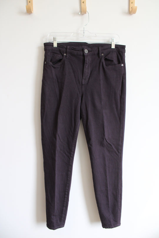 Kut From The Kloth High Rise Ankle Skinny Dark Purple Pants | 10