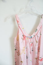 NEW Bedhead Pajamas Light Pink Floral Cotton Nightgown | XS