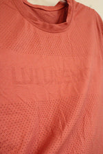 Lululemon Coral Mesh Athletic Logo T-shirt | M-L