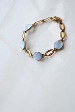 Blue Moonstone 12K Yellow Gold Fill Bracelet