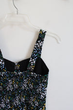 NEW LOFT Black White Blue & Yellow Floral Jumpsuit | XXS Petite