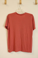 Lululemon Coral Mesh Athletic Logo T-shirt | M-L