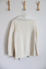 Fever Cream & Tan Fuzzy Knit Cardigan | S