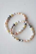 Pastel Baroque Stretch Freshwater Pearl Bracelets
