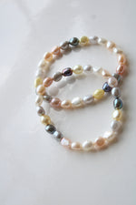 Pastel Baroque Stretch Freshwater Pearl Bracelets
