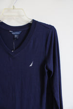 NEW Nautica Navy Soft Long Sleeved Top