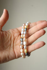 Pastel Baroque Stretch Freshwater Pearl Bracelets