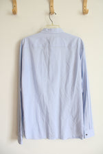 John Varvatos Luxe Blue & White Plaid Button Down Shirt | XL