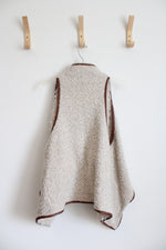 Love Tree Sherpa Fuzzy Wool Blend Tan Vest | S