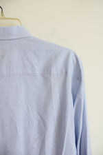 John Varvatos Luxe Blue & White Plaid Button Down Shirt | XL