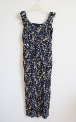 NEW LOFT Navy Blue Floral Jumpsuit |  0P
