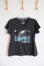 NFL Pro Line Fanatics Gray Philadelphia Eagles Superbowl Champions LIII Shirt | XL