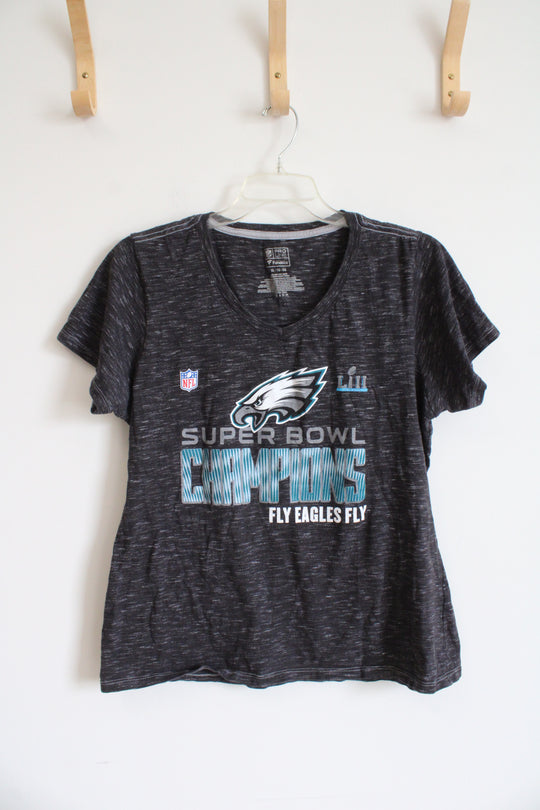 NFL Pro Line Fanatics Gray Philadelphia Eagles Superbowl Champions LIII Shirt | XL