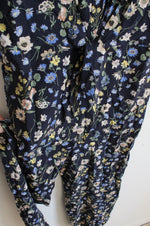 NEW LOFT Navy Blue Floral Jumpsuit |  0P