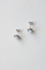 Blue Moonstone Oval Earrings