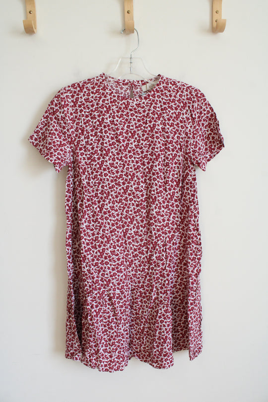NEW LOFT Pink & White Floral Shift Dress | 0 Petite