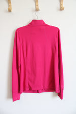 Danskin Now Pink Polyester Zipper Jacket | L