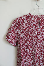 NEW LOFT Pink & White Floral Shift Dress | 0 Petite