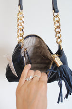 NEW Michael Kors Jet Set Blue Pebble Leather Crossbody Bag