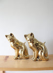 Vintage Set Of Brass Cats